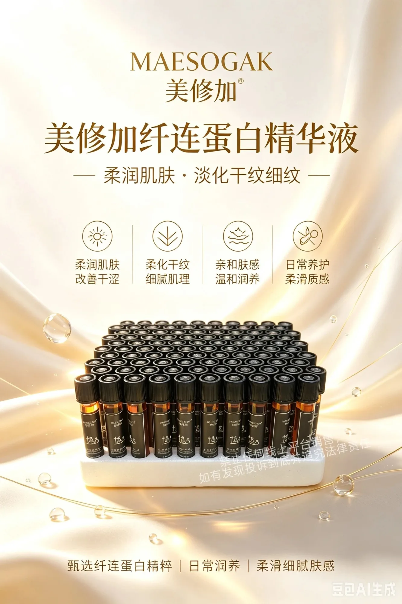 美修加纤连蛋白精华液水光，规格5ml*100支/套，箱规 20套/件，保质期2029年4月2日，套盒重1.3kg 图片 2