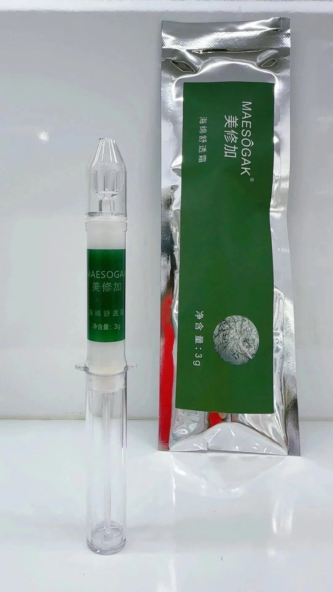 美修加海绵舒透霜，海绵骨针单只装，净含量：3克，产品重：16克，保质期：2028年4月20号 图片 5