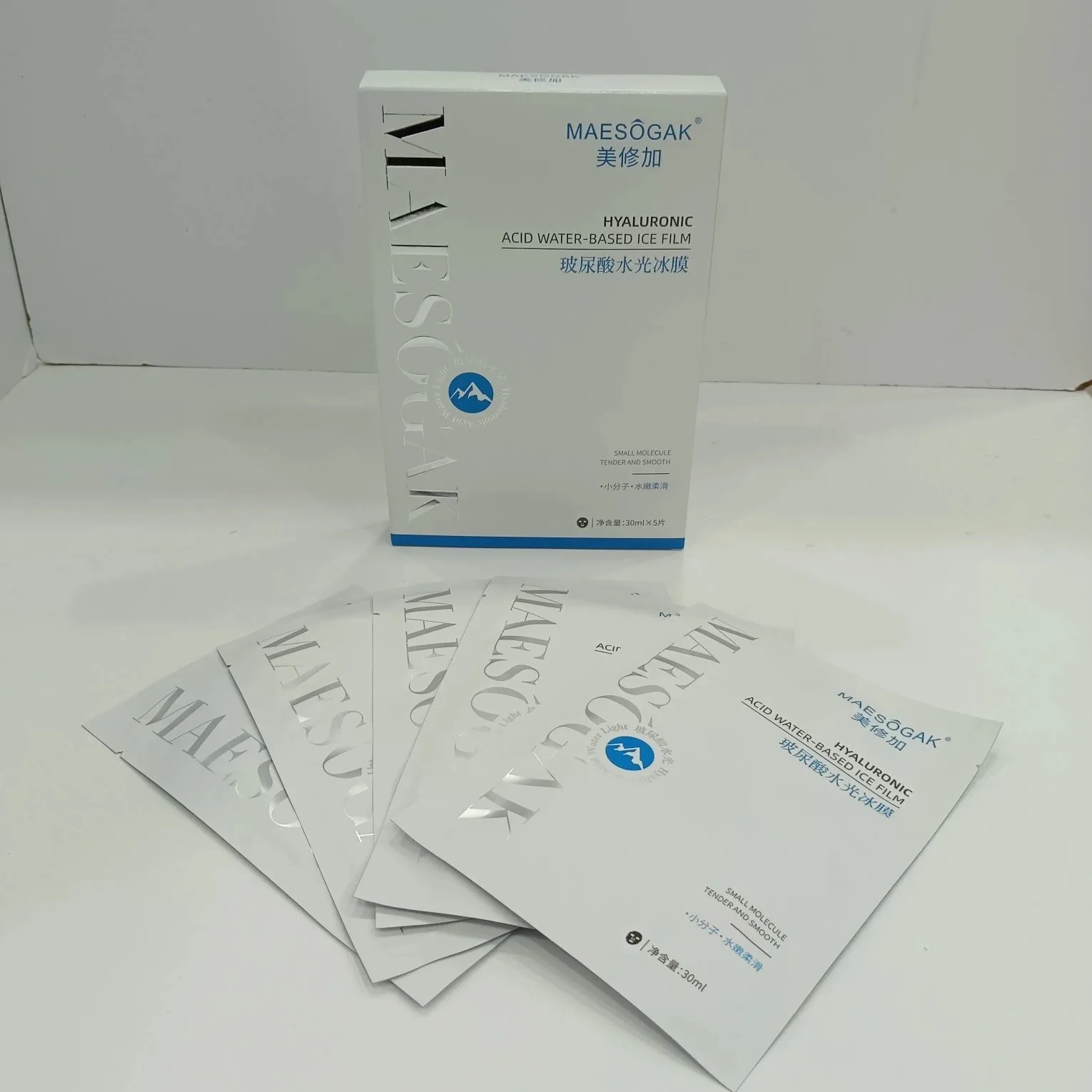 美修加玻尿酸水光冰膜面膜（镇静收毛孔），有内托，30ml*5片/盒，100盒/件，保质期2028年10月26日，没有添加薄荷 图片 7