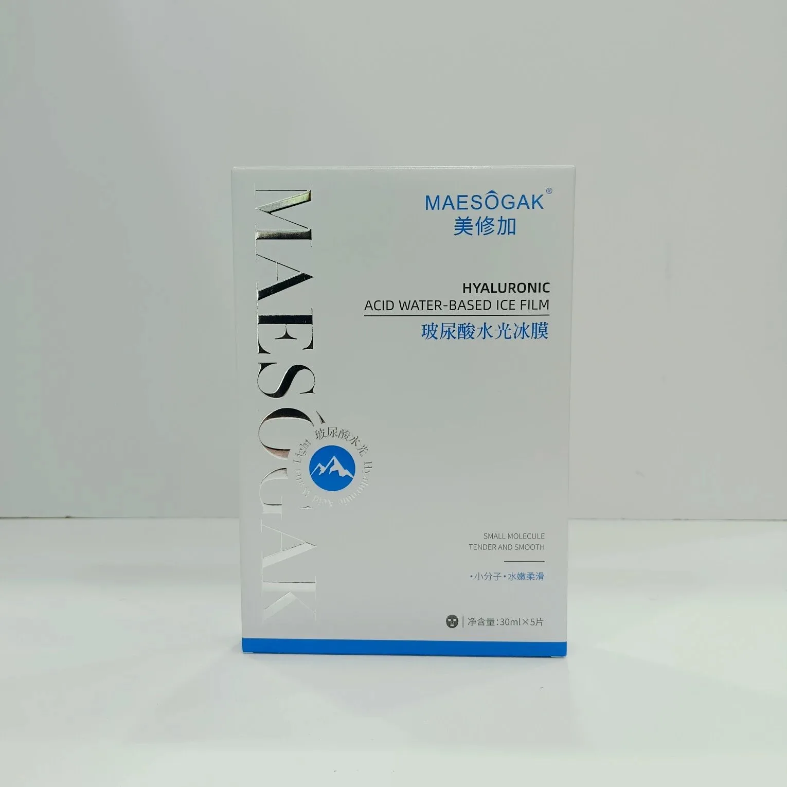 美修加玻尿酸水光冰膜面膜（镇静收毛孔），有内托，30ml*5片/盒，100盒/件，保质期2028年10月26日，没有添加薄荷 图片 1
