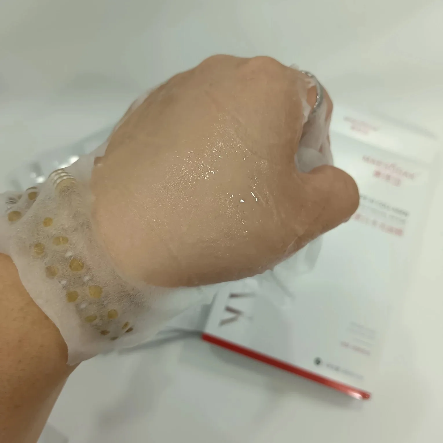 美修加三型胶原蛋白水光面膜（抗衰淡纹），有内托，一盒5片，一件100盒，（保质期2028年10月26日 图片 8